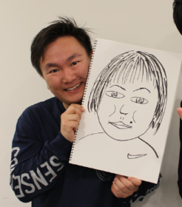 かまいたち濱家　嫁　似顔絵